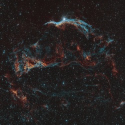 NGC 6960 Western Veil nebula and Pickering's triangle