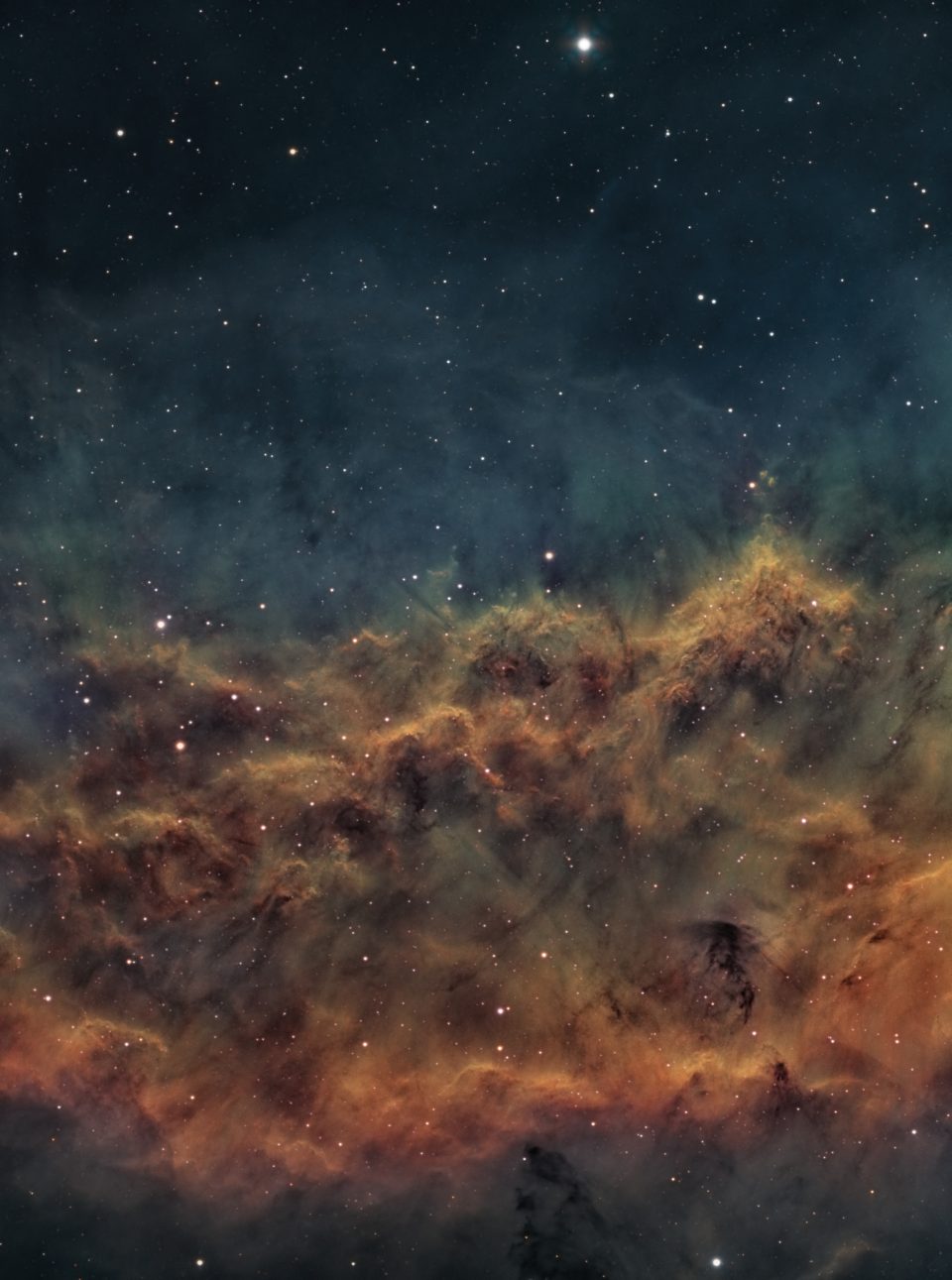 California, nebula, SHO, NGC1299, DSO, deep space, astrophotography, emission, dust, HII region, Ha